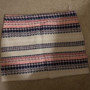 Moon Collection Navy and Coral Mini Skirt